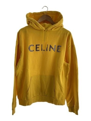 CELINE felpa con cappuccio XXL cotone YLW plain 2Y695670Q