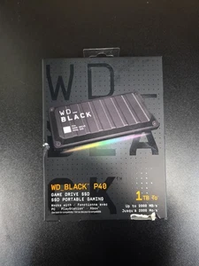 Western Digital WD_BLACK P40 1TB USB-C External SSD (WDBAWY0010BBK-WESN) - Picture 1 of 3