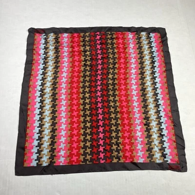 BCBGMaxazria Vintage Bufanda de Seda Pata de Gallo Retro Art Deco Ligero 20 X 20 Foto 1 de 4