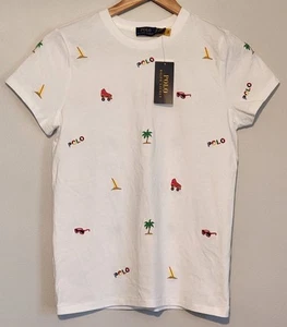 NWT Women's POLO Ralph Lauren Embroidered "Summer Fun" T-Shirt; Size XS - Picture 1 of 6
