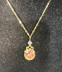 Vintage Avon Gold Tone Chain Necklace W/Angel Cherub Pendant 20” - Picture 1 of 2