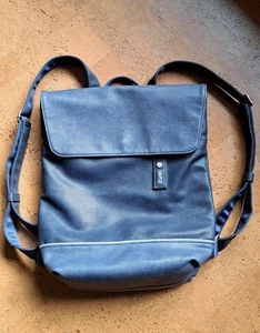 Rucksack Leder von zwei, dunkelblau, wie neu, prakt. Innenfächer, Maße - Fotos - Bild 1 von 12