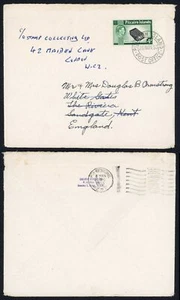 Pitcairn Island 1953 KGVI 4d auf einem Werbebrief nach Großbritannien rar - Bild 1 von 1