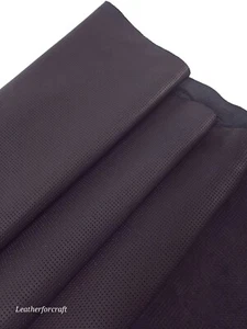 Cuero suave perforado mate negro azabache PF13 - Imagen 1 de 3