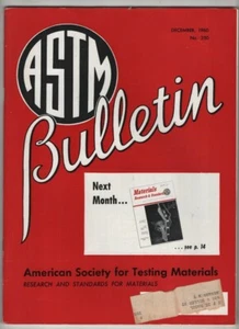 American Society For Testing Materials Mag Adhesion December 1960 051221nonr - Imagen 1 de 1