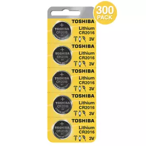 Toshiba CR2016 3V Lithium Coin Cell Battery (300 Batteries) - Picture 1 of 5