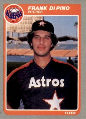 1985 Fleer Baseball Frank DiPino . Houston Astros #349 - Image 1 of 2