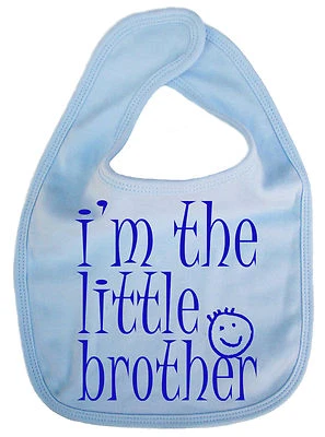 IMAGE IS EVERYTHING Baby Bruder Lätzchen "Ich bin der kleine Bruder" Neu Baby Junge Fütterung Neugeborenes Geschenk