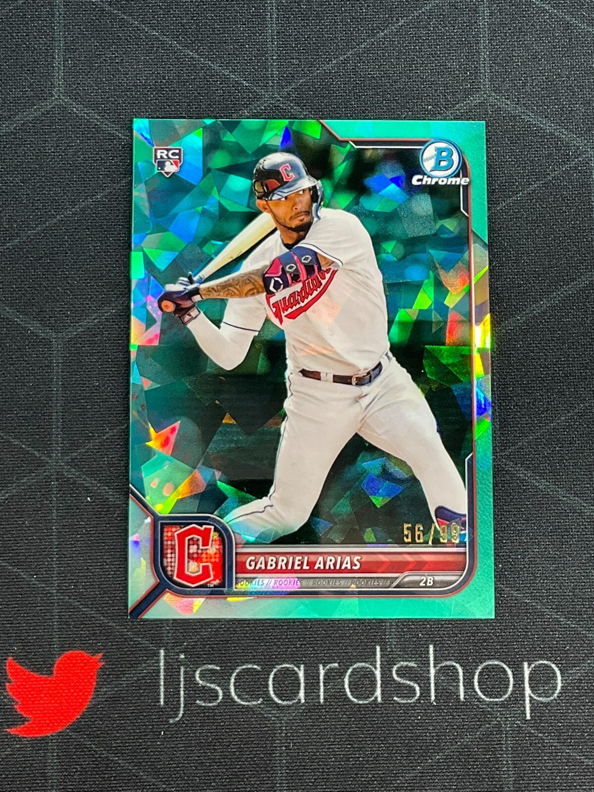 2022 Bowman Chrome Sapphire Gabriel Arias #7 Rookie Aqua /99 C1B