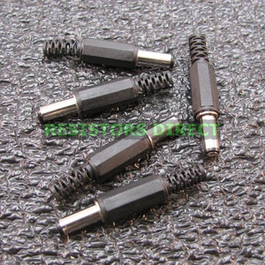 5x 5.5x2.1mm DC Power Supply Barrel Male Jack Plug PC DIY Pedal Connector R30 - Picture 1 of 3