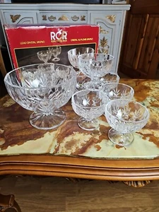 RCR Royal Crystal Rock Fruit Salad Set 7psc - Picture 1 of 17