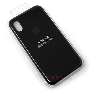 Genuine OEM Apple iPhone X Black Silicone Case NEW SEALED - Picture 1 of 6