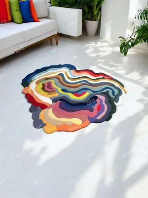 Alternative Irregular Shape Rug 100% woolen Modern sophisticate Rug 5x8/6x9/8x10 - Image 1 of 4