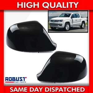 FOR VOLKSWAGEN AMAROK WING MIRROR COVER CAP GLOSS BLACK (PAIR) (2012-2019) - Picture 1 of 7
