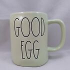 Rae Dunn Good Egg Bad Egg Double Sided Mug Green Ceramic Black Letter Easter New