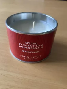 John Lewis Spiced Clementine & Pomegranate Scented Candle Tin, 147g - Picture 1 of 4