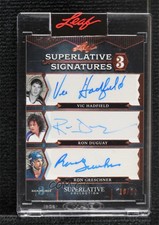 2020 Leaf Superlative Collection Signatures 3 /20 Vic Hadfield Ron Duguay Auto