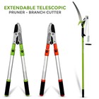 Extendable Telescopic Tree Pruner Garden Branch Cutter Lopper Inc Saw Attachment