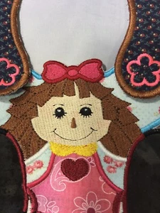 Baby Gift, Raggedy Ann, Infant Bib, Hook & LoopClosure, Appliqué Bib Clothes - Picture 1 of 5