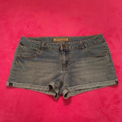 Celebrity Pink Denim Jean Cuffed Shorts 11 Mid Rise  - Image 1 of 4