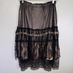 Pegasus Rock Damen 1X Seide Spitze Overlay Stufen Midi Whimsigoth Romantisch Boho - Bild 1 von 9