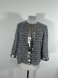 Giacca donna Ming Wang colore grigio manica 3/4 taglia M - Foto 1 di 8
