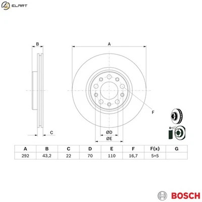 2x BRAKE DISC 0 986 479 D99 FOR ALFA ROMEO 552 73 835 2.0L 46335692 2.1L 4cyl - Image 1 of 4