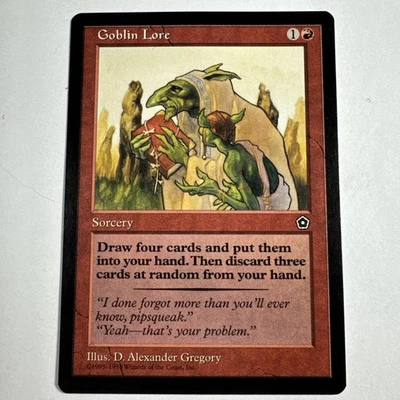 MTG - Goblin Lore - NM #99 Uncommon Portal Second Age 1998 Vintage Regular - Image 1 of 2