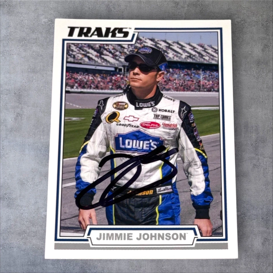 Jimmie Johnson NASCAR HOFer 7-TIME CHAMP signed card 2006 PRESS PASS TRAKS #15 - Image 1 of 1