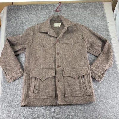 Vintage Pendleton Tan Wool Plaid Button Up Blazer Sports Jacket Mens M Western - Image 1 of 4