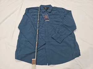 Wrangler All Terrain Gear Camicia da Pesca Grande Blu Uomo (4a) - Foto 1 di 6