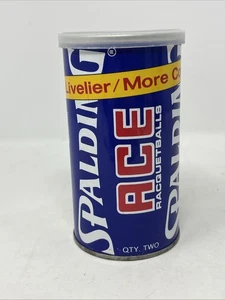 De colección Spalding Ace Racketball Goma Nuevo Sellado en Lata Paquete de 2 - Imagen 1 de 11