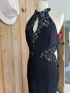 Jane Norman New Long Black Cocktail Evening Dress 12 - Picture 1 of 13