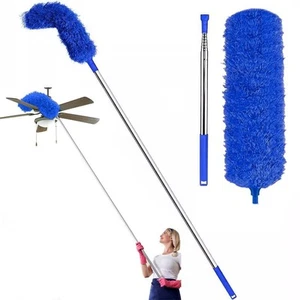 Dusters for Cleaning High Ceiling Fan, Microfiber Feather Duster with 30'' to... - Picture 1 of 9