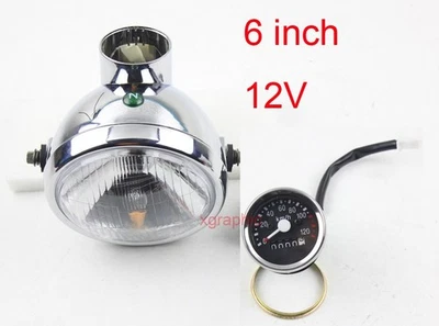 Velocímetro de faros de plástico cromado 12V para Honda Monkey Z50 Z50R Z50J Gorilla Foto 1 de 4