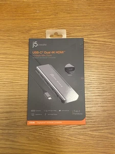 J5 Create USB C Dual 4K HDMI Mini Dock NEW SEALED JCD398-5A - Bild 1 von 8