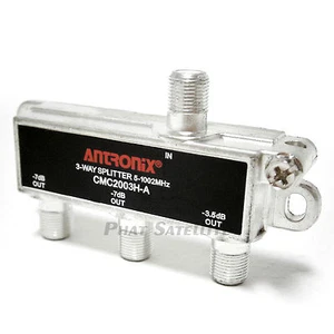 Antronix 3-Wege RG6 Splitter Koaxial Signal 3 Ausgänge Hochwertig 1GHz 1002MHz - Bild 1 von 1