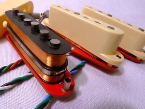 Pastillas de estilo moderno silenciosas para juegos de 3 guitarras Strat de bobina única - Imagen 1 de 8