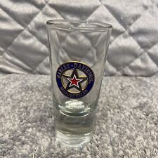 Harley Davidson Shot Glass Motorcycle Tall Thick Heavy STAR Emblem Collectible