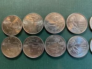 A complete set (P & D) of 2009 Territorial & DC Quarters - Picture 1 of 4