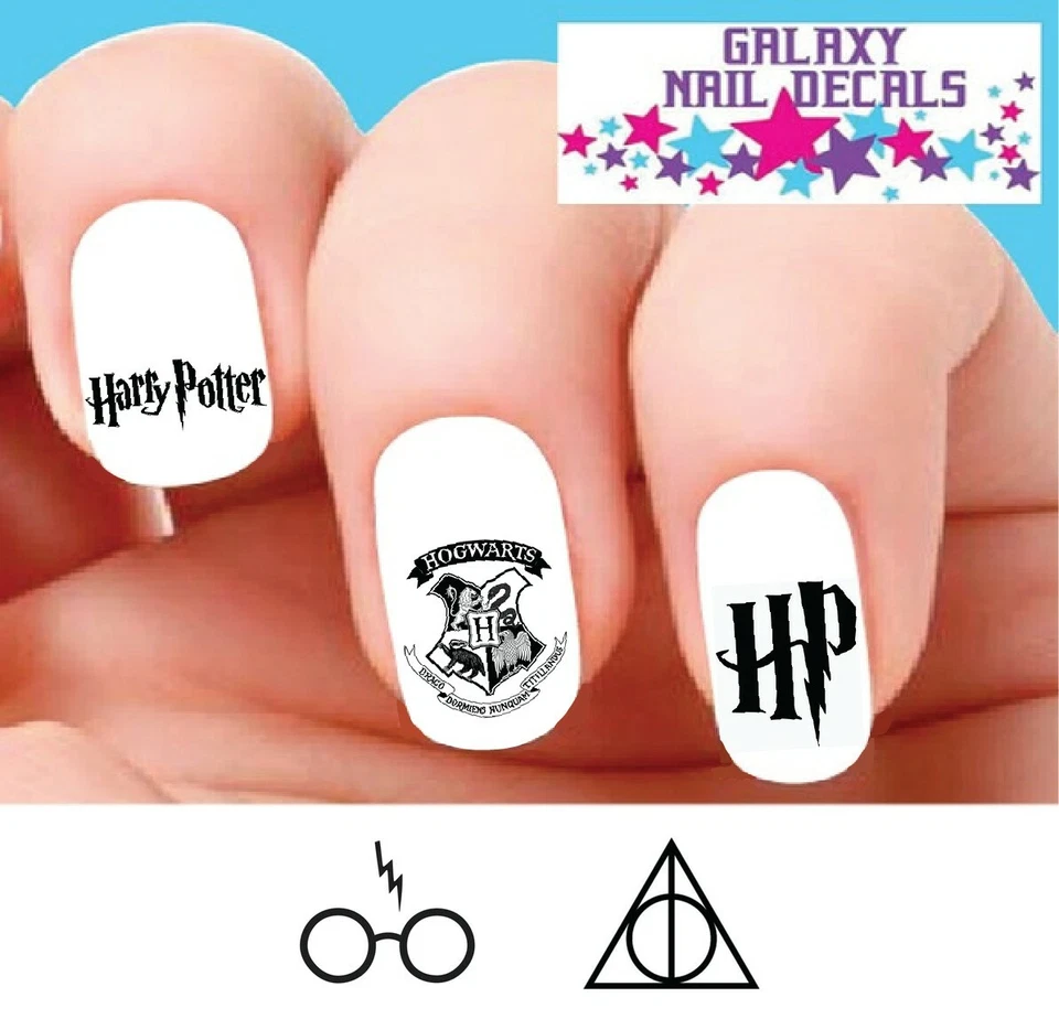 Calcomanías para uñas tobogán acuático - Juego de 20 Harry Potter Hogwarts surtidos Foto 1 de 1