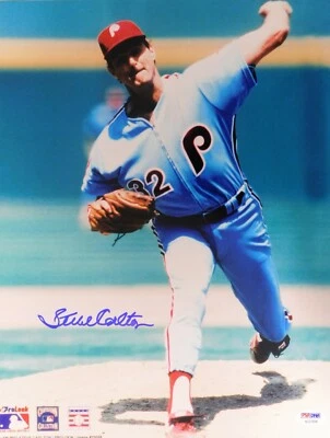 Steve Carlton Philadelphia Phillies Signed 11x14 Photo PSA/DNA Authenticated - Image 1 of 2
