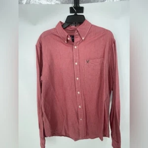 American Eagle outfitters classic size large button-down, red shirt - Picture 1 of 5
