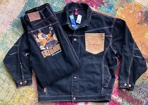 Giacca denim + jeans 2XL 36W/34L FUBU PLATINUM FAT ALBERT nuova con etichette set tuta vintage Y2K - Foto 1 di 24