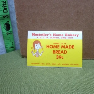 HOSTETLER'S HOME PANAKERY Danville anuncio Ohio folleto de pan casero - Imagen 1 de 1
