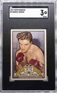 1951 Topps Ringside #5 Marcel Cerdan Boxing Trading Card SGC 3 - Picture 1 of 2