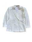 Theory Rizy Sauve Double Breasted Blazer Ivory Linen Blend Women’s Size 8