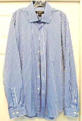 Camisa de vestir para hombre Warehouse Pronto Vomo manga larga azul blanco a cuadros XXL NUEVA CON ETIQUETAS Foto 1 de 4