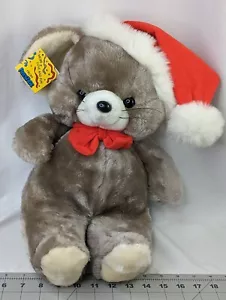 Prestige Squeek Mouse Plush Christmas Cap 18 Inch 1985 Stuffed Animal Toy - Picture 1 of 10