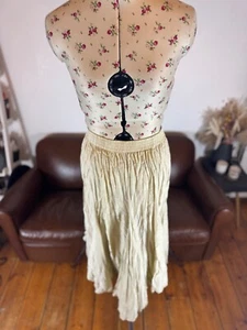 Privatsachen Long Silk Cream Skirt - Excellent Condition  W30-34” L 30-37” - Picture 1 of 11
